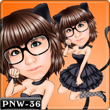 女生人像Q版漫畫PNW-36